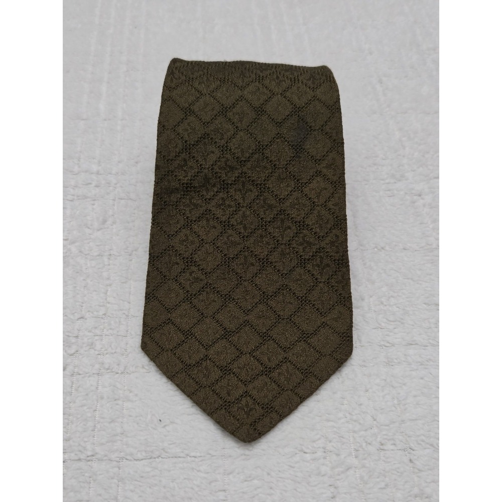 Dentelle Hand Loomed In Italy 100% Silk Knit Green Tie